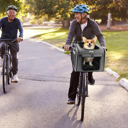 Hundefahrradkorb mit Mesh-Fenstern & Erweiterung