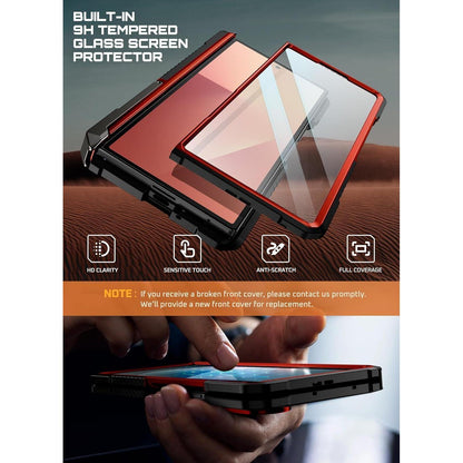 Hülle mit Ständer für Samsung Galaxy Z Fold 7, MagSafe, Displayschutz, Rot