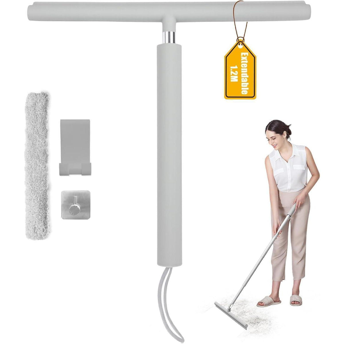 Duschabzieher Teleskop mit Halterung, streifenfrei