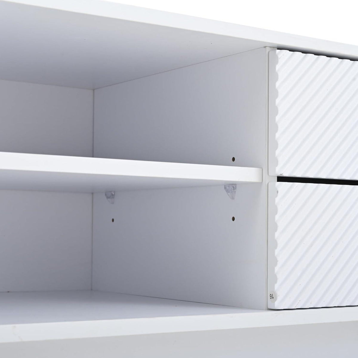 TV Lowboard Weiß mit Stauraum – 200x40x50.5cm