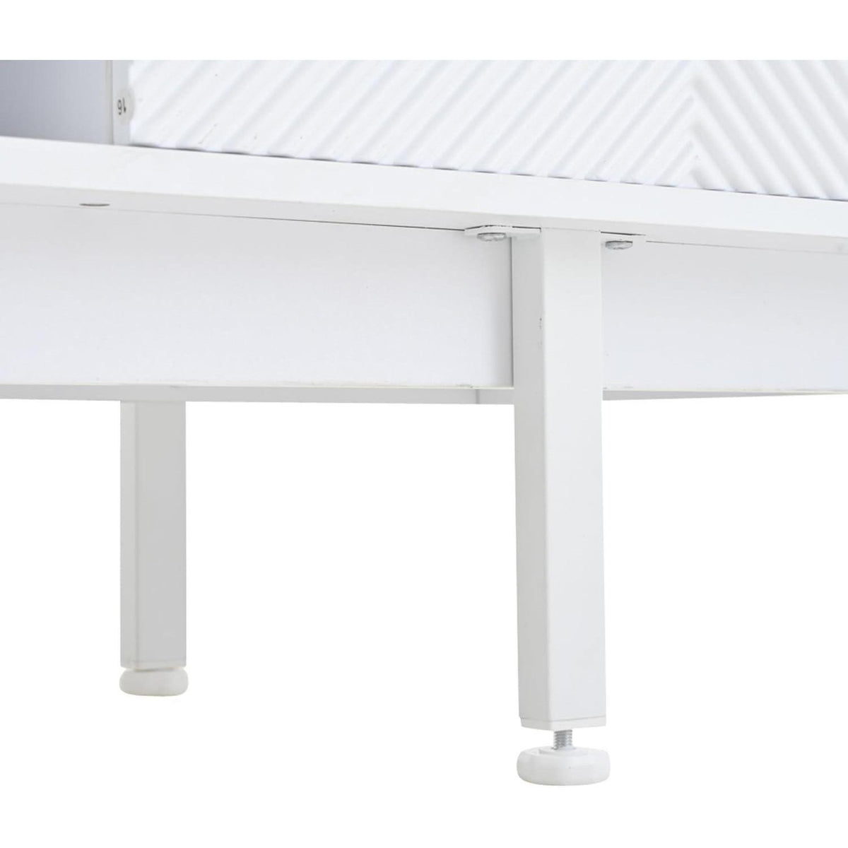 TV Lowboard Weiß mit Stauraum – 200x40x50.5cm