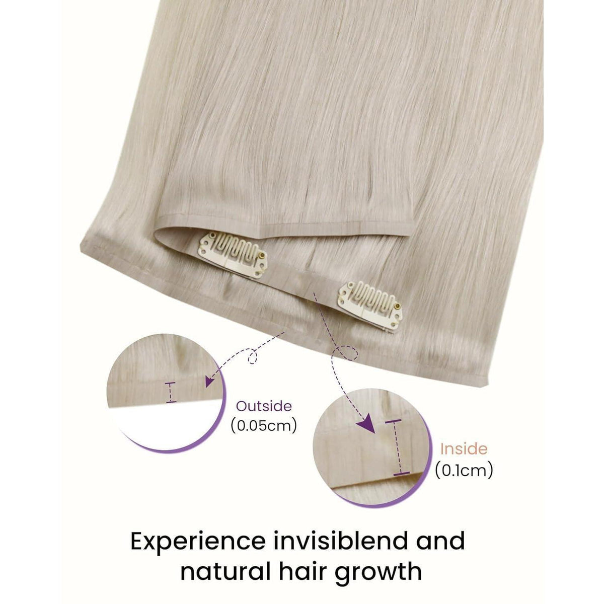 Echthaar Clip-in Extensions Blond #60 – 40cm, 100g