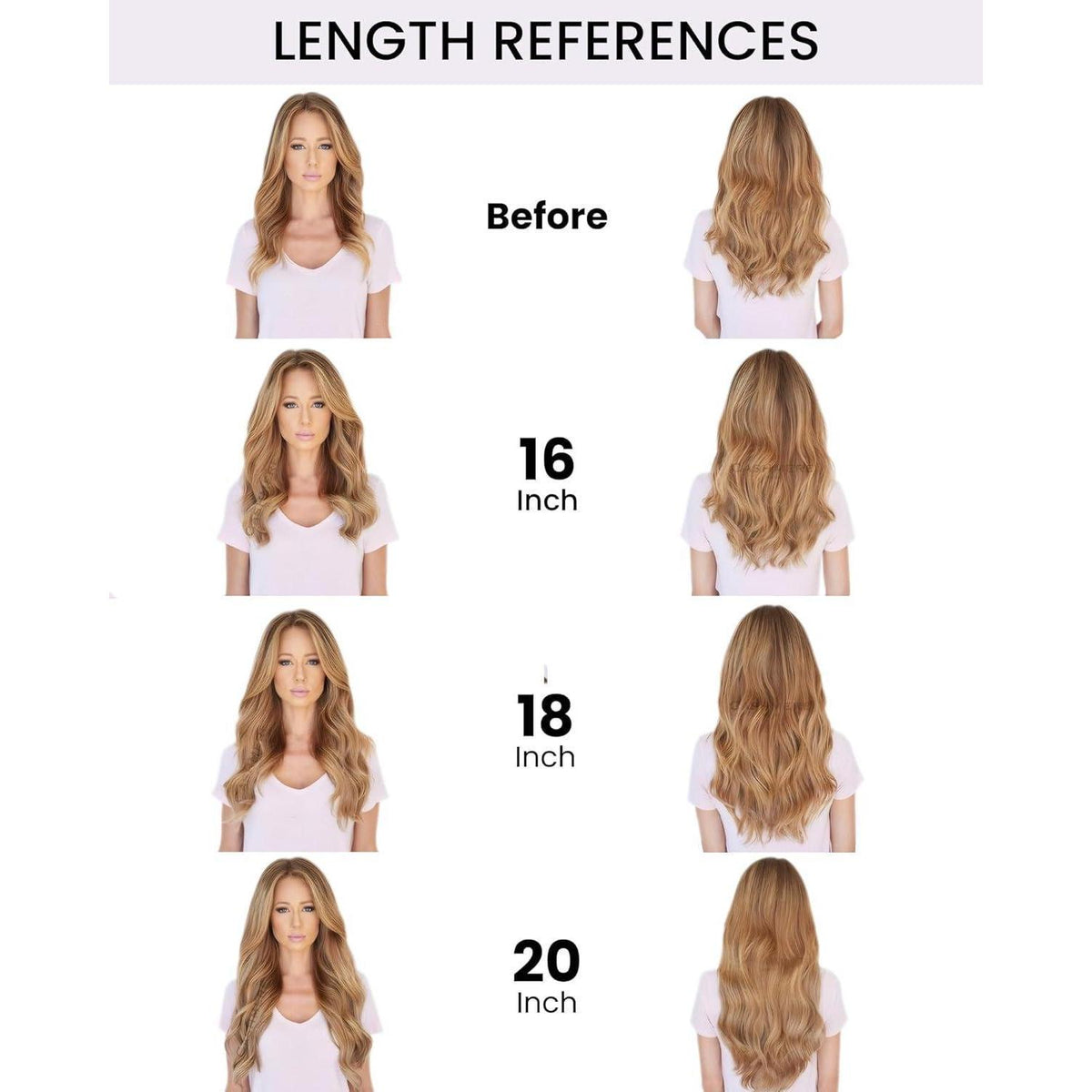 Echthaar Clip-Ins Blond – Platinblond, 45cm, 100g