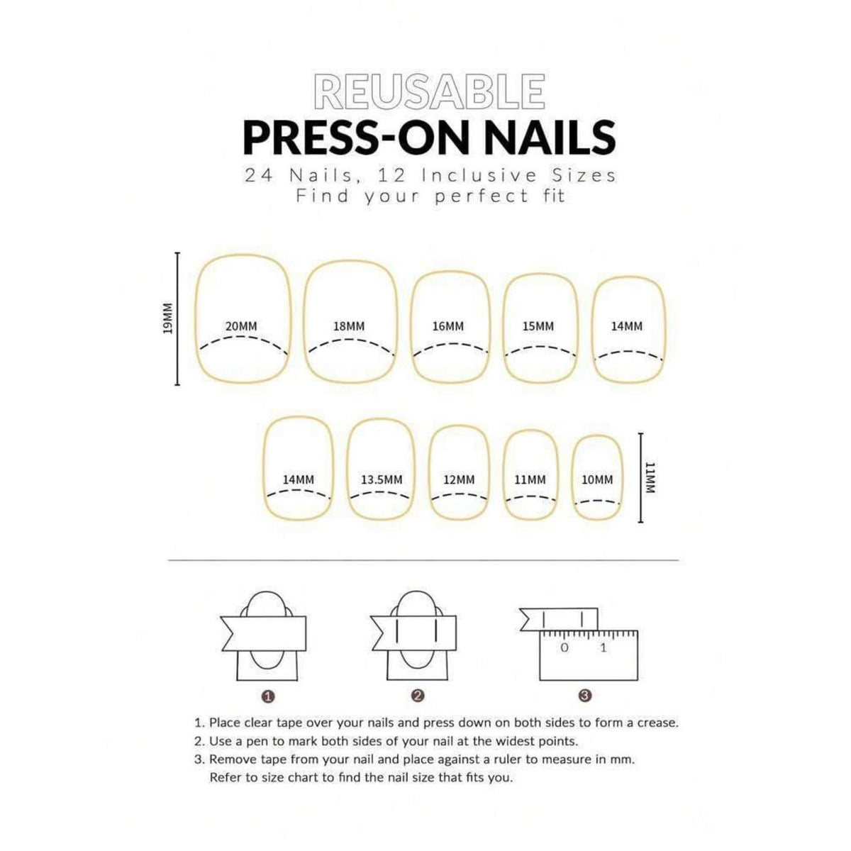 Rosa Glitzer Press On Nails - Kurze, Square Fake Nails mit Kleber
