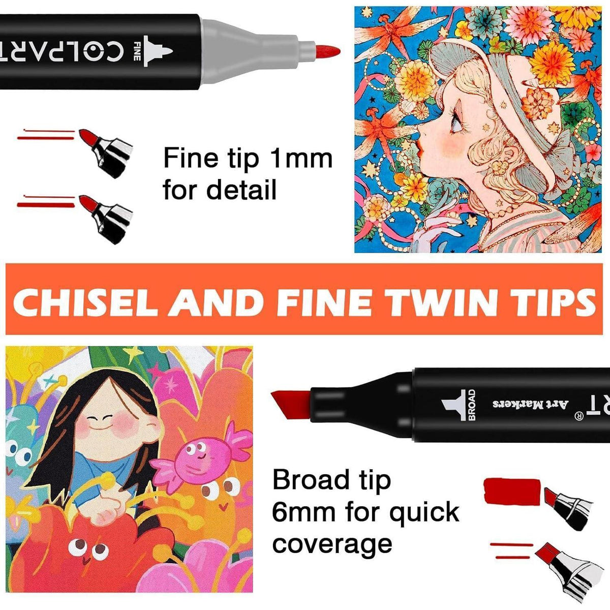 120 Farben Alkohol Marker Set mit Fineliner & Gelstift