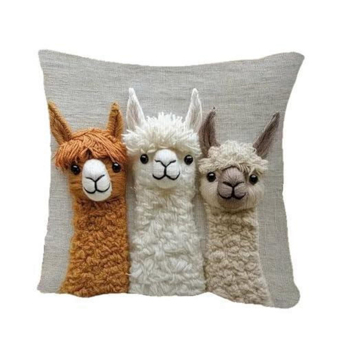 2x Kissenbezug Alpaka 45x45 cm - Niedliches Tierdesign
