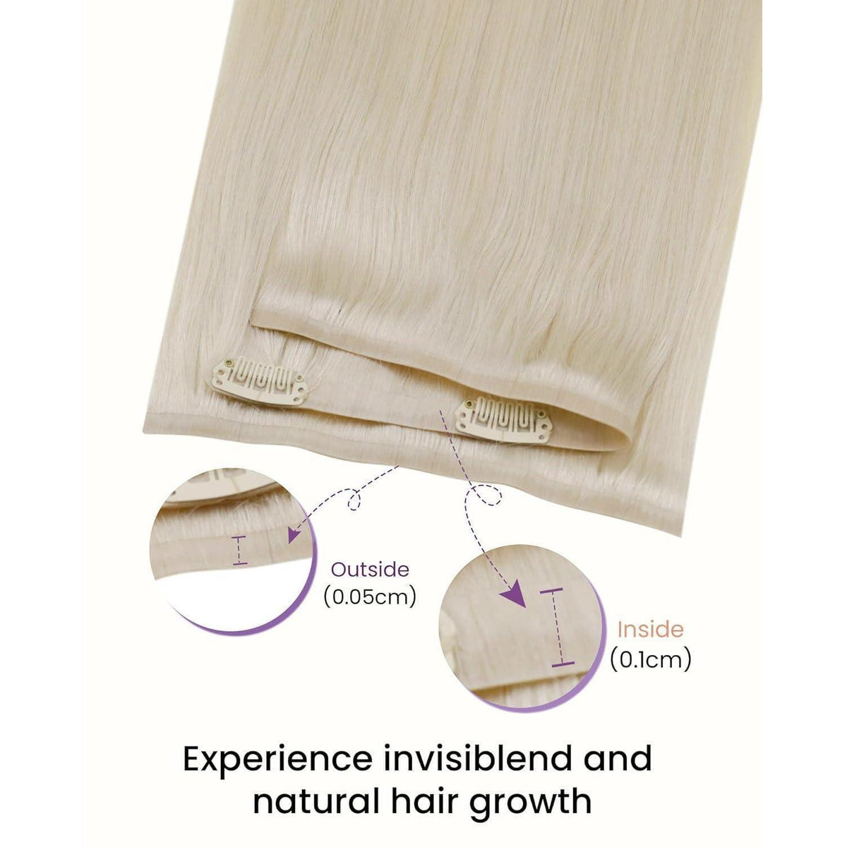 Echthaar Clip-in Extensions Blond #613 – 35cm, 100g