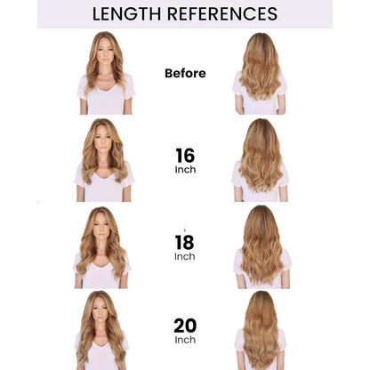 Echthaar Clip-in Extensions Braun Ombre 55cm – 7 Stück
