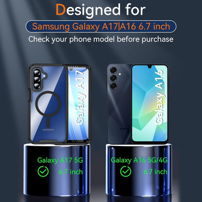 360° Handyhülle mit Displayschutz für Samsung Galaxy A17 5G (Schwarz)