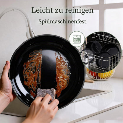 Non-Stick Kochgeschirr Set mit Abnehmbaren Griffen – Ideal für Camping & kleine Küchen