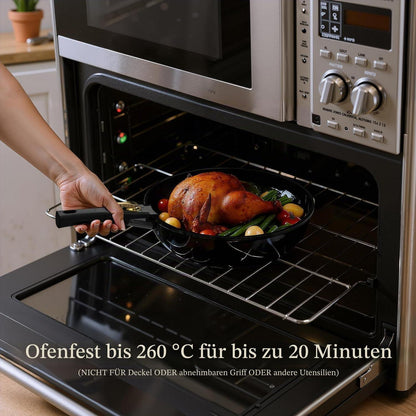 Non-Stick Kochgeschirr Set mit Abnehmbaren Griffen – Ideal für Camping & kleine Küchen