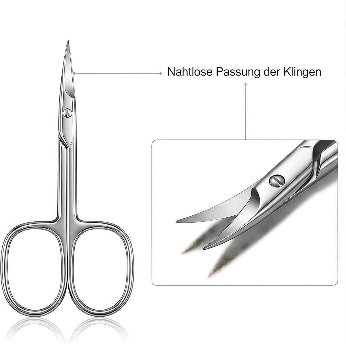 Gebogene Nagelhautschere – Präzisionsspitze für Maniküre & Augenbrauen