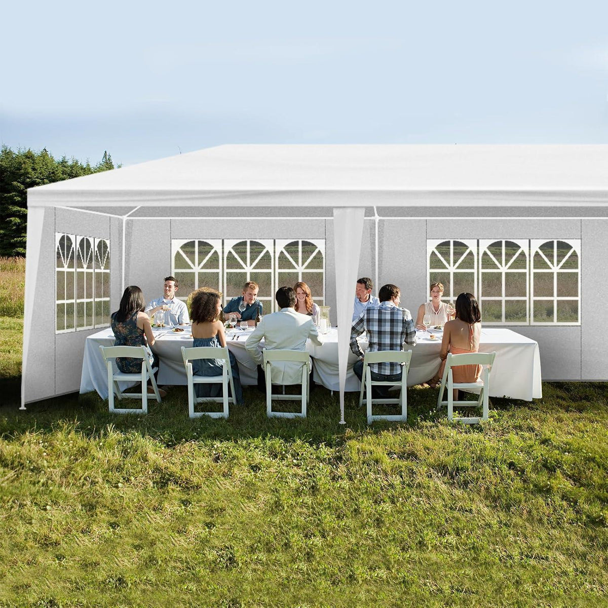 Faltpavillon 3x9m mit 8 Wänden – Wasserdicht & Robust