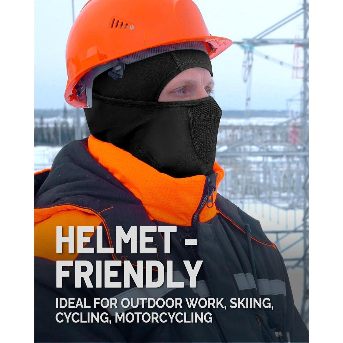 Sturmhaube Fleece Balaclava Schwarz – Warm & Winddicht für Ski, Motorrad & Fahrrad