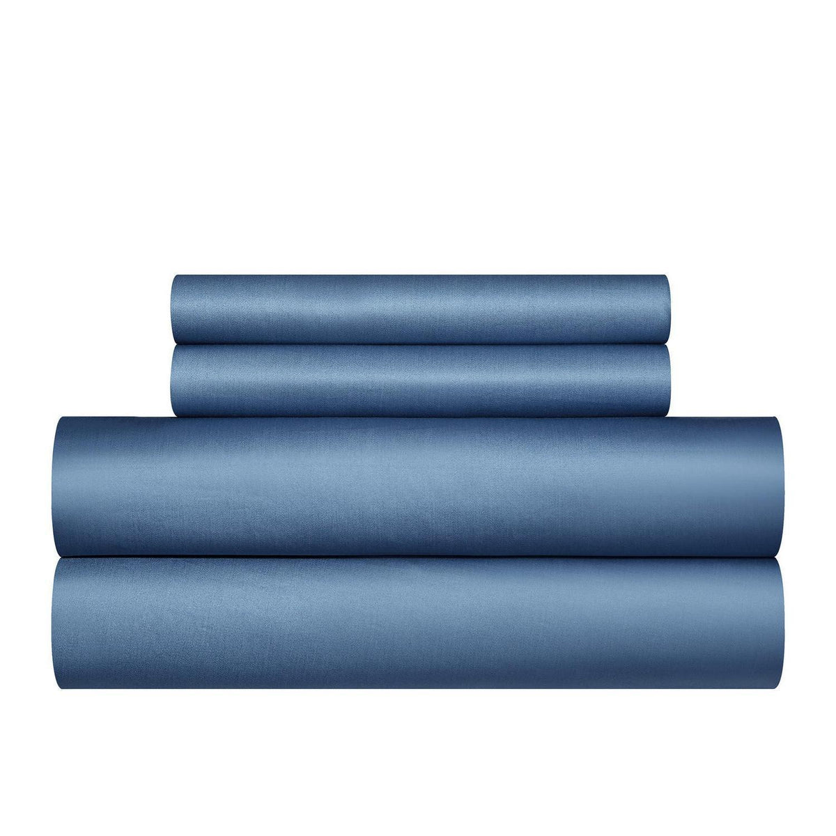 Mako Satin Bettwäsche-Set 220x240 blau marine, 3-teilig