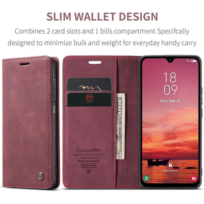 Klapphülle für Samsung Galaxy A17 4G/5G, Weinrot in Lederoptik