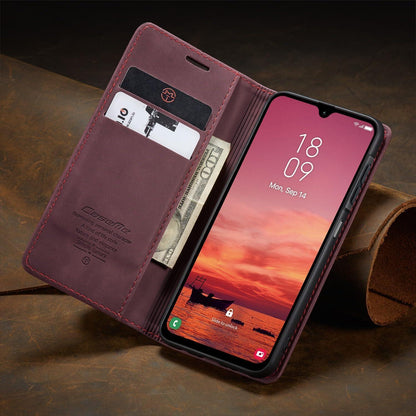 Klapphülle für Samsung Galaxy A17 4G/5G, Weinrot in Lederoptik