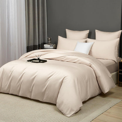 Mako Satin Bettwäsche Set 200x220 Braun – 3-teilig Baumwolle
