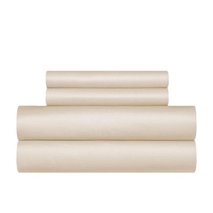 Mako Satin Bettwäsche Set 200x220 Braun – 3-teilig Baumwolle