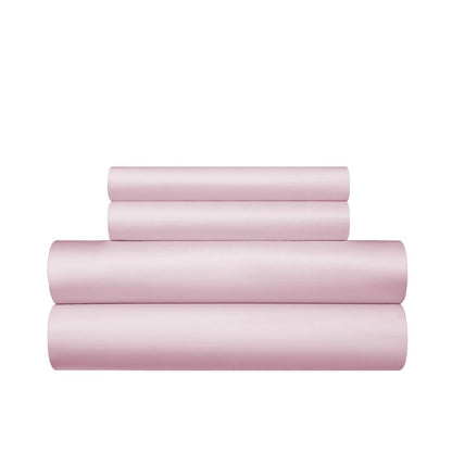 Mako Satin Bettwäsche Set 200x200 Rosa Altrosa Baumwolle