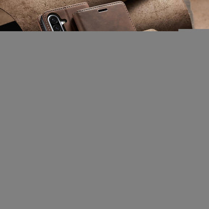 Handyhülle Klappbar für Samsung Galaxy A17 4G/5G Kaffee in Lederoptik