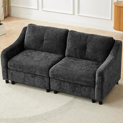 JIEXI Ecksofa mit Schlaffunktion – Grau 2, 251cm