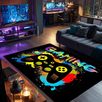 Gaming Teppich 3D Gamepad Design 160x230 cm – Rutschfest & Waschbar