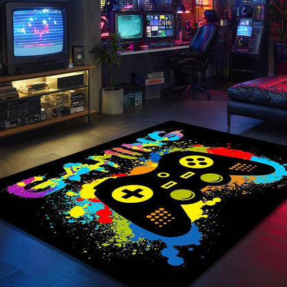 Gaming Teppich 3D Gamepad Design 160x230 cm – Rutschfest & Waschbar