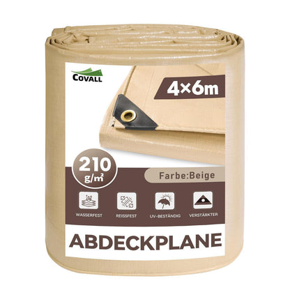Schwere Abdeckplane 4x6m – Wasserfest, Reißfest & UV-Schutz