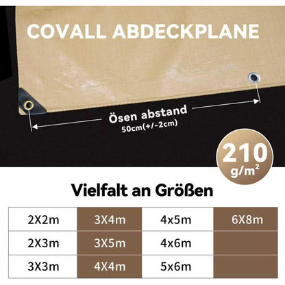 Schwere Abdeckplane 6x8m – Wasserfest, Reißfest & UV-Schutz