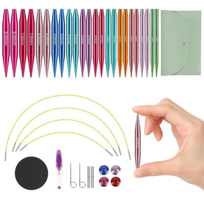 Austauschbares Rundstricknadeln Set – Mini 5cm mit Zubehör