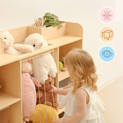 Kuscheltier Aufbewahrung & Kinderbuchregal – Spielzeugorganisator