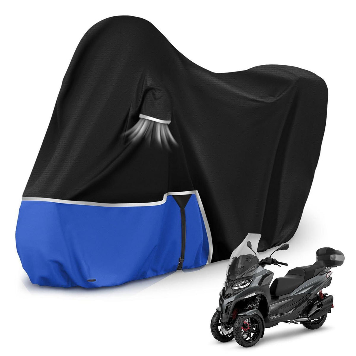 Motorradabdeckung wasserdicht Piaggio MP3 400/500 mit Kofferraum