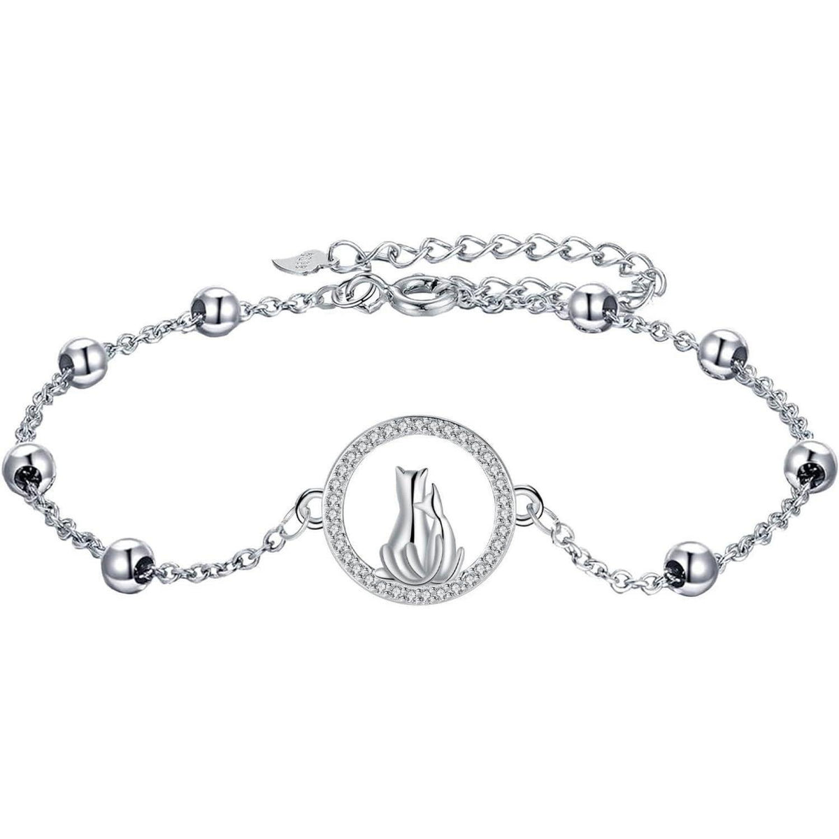 925 Sterling Silber Armband Damen Tier Motiv mit Geschenkbox