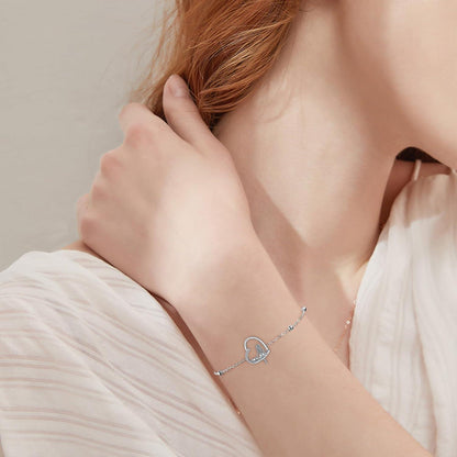 925 Sterling Silber Tier Armband mit Zirkonia, verstellbar