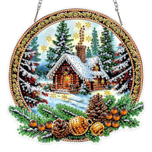 Diamant Painting Winterlandschaft Anhänger mit Kette