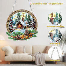 Diamant Painting Winterlandschaft Anhänger mit Kette