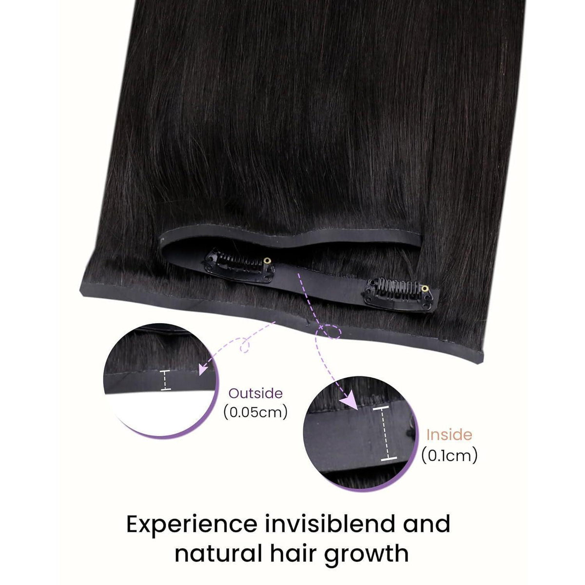 Echthaar Clip-in Extensions Schwarz – Natürliche Haarverlängerung