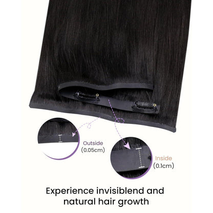 Echthaar Clip-in Extensions Schwarz – Natürliche Haarverlängerung