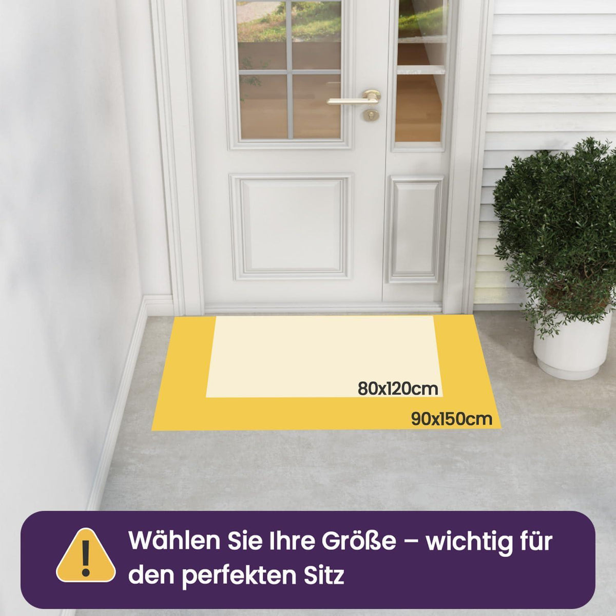 Fußmatte Braun 90x150 cm – Rutschfest & Schmutzfang