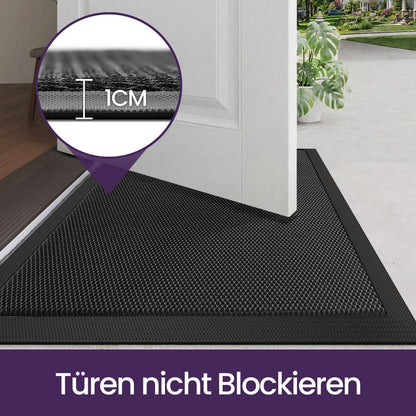 Fußmatte Schwarz 90x150 cm – Rutschfest & Schmutzfang