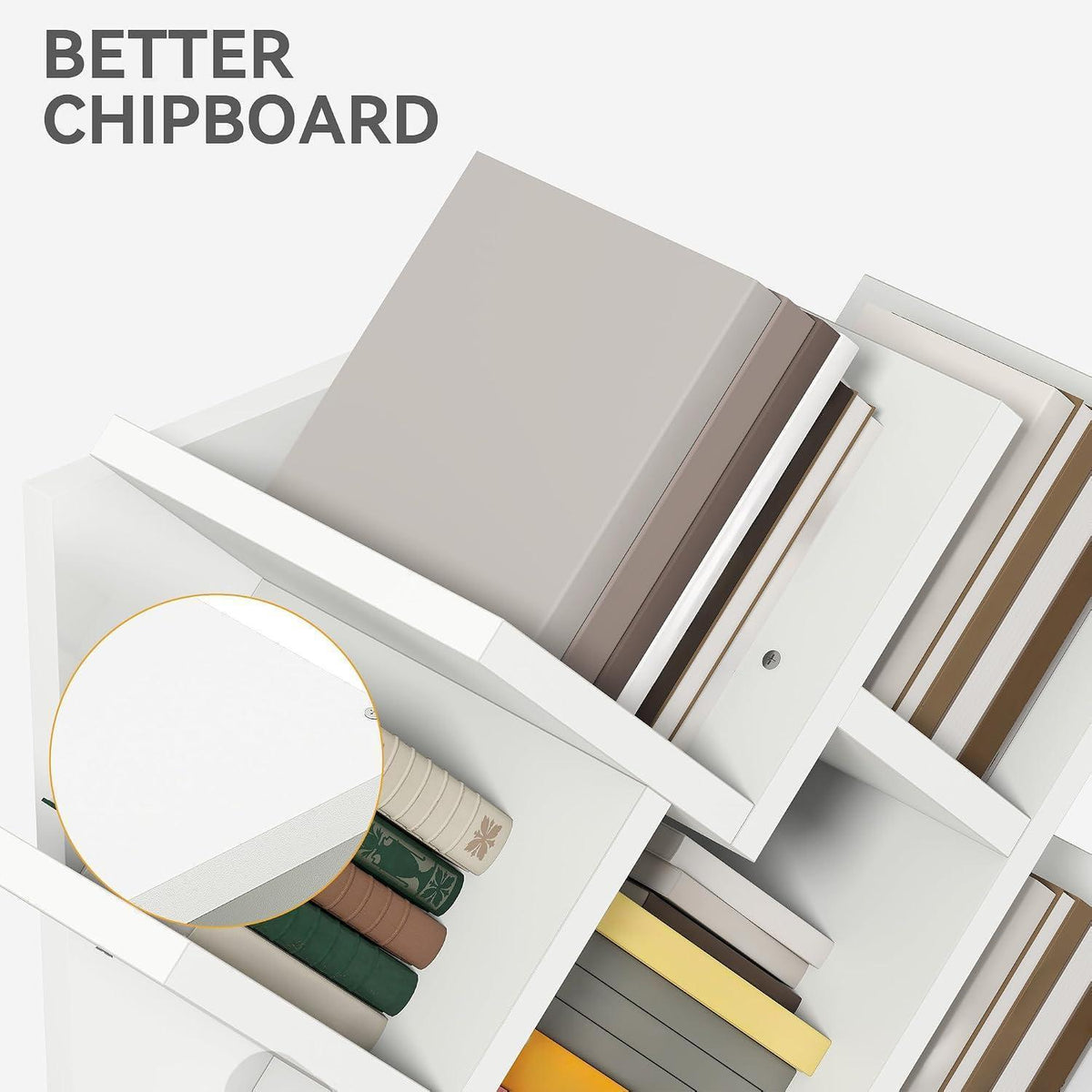 Baum-Bücherregal Weiß – Standregal für Wohnzimmer & Home-Office