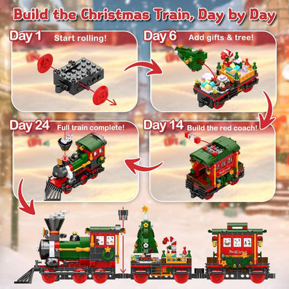 Eisenbahn Adventskalender 2026 – Bauset Zug Weihnachten