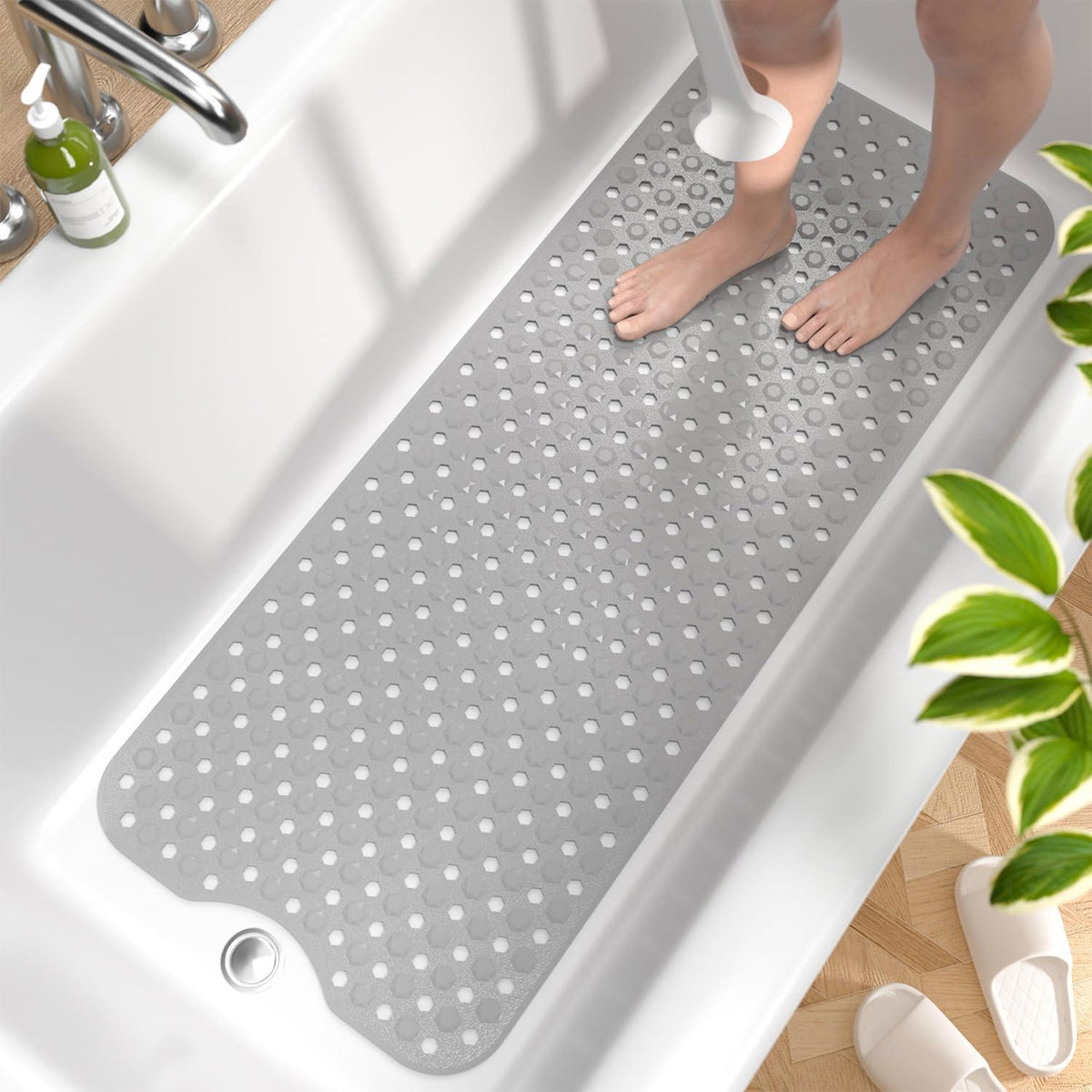Rutschfeste Badewannenmatte 101x40cm – Schnelltrocknend & Sicher