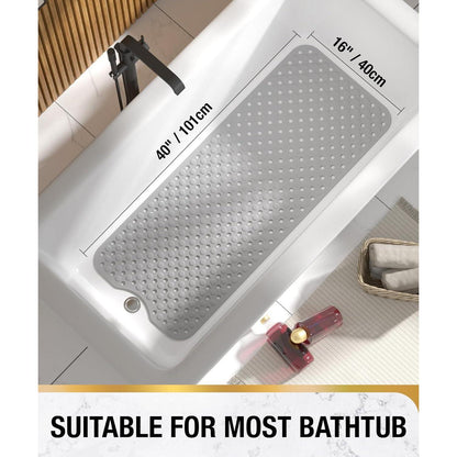 Rutschfeste Badewannenmatte 101x40cm – Schnelltrocknend & Sicher