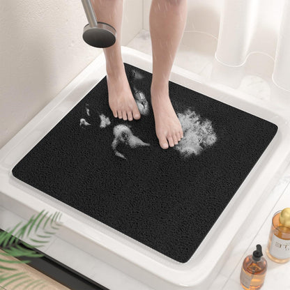 Rutschfeste Duschmatte Schwarz 53x53cm – Schnell Trocknend