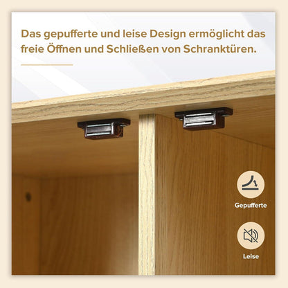 Rattan Sideboard mit Schublade & verstellbaren Regalen (120x40x80cm)