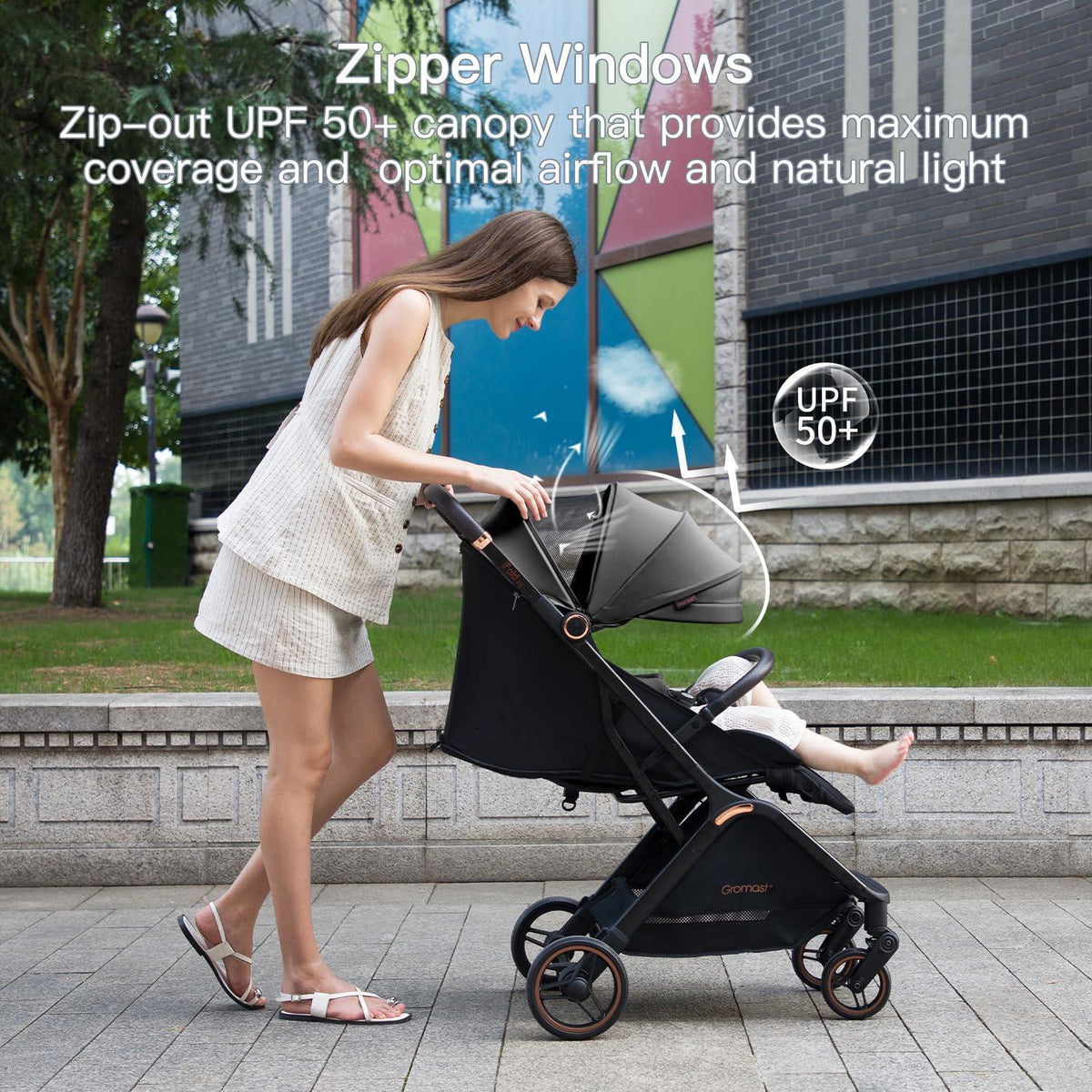 Faltbarer Kinderwagen – Reisebuggy mit Verstelllehne & UV-Schutz