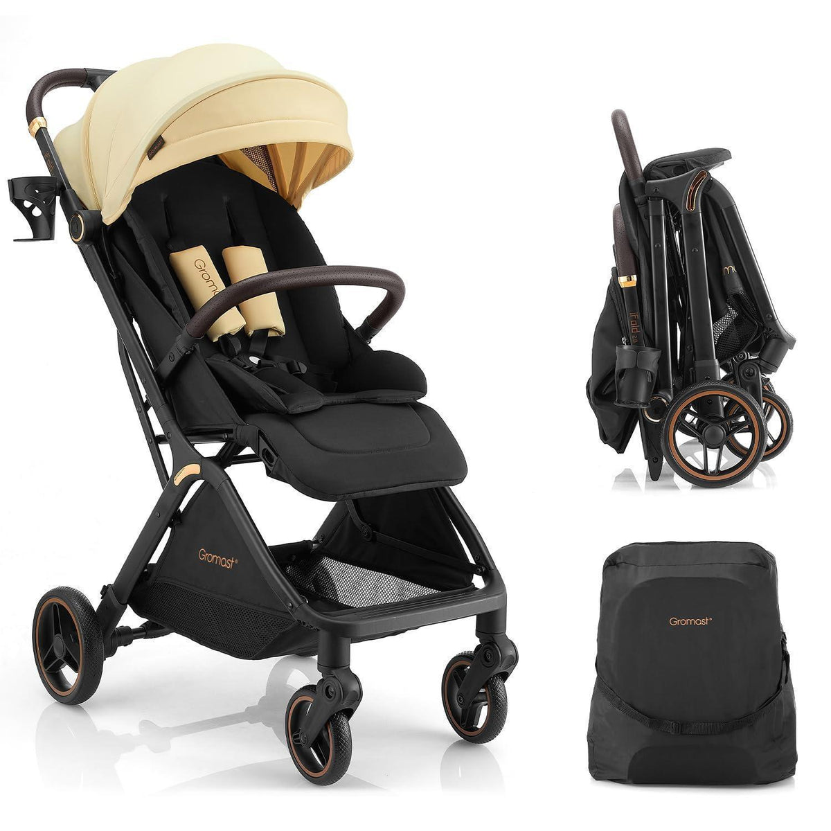 Faltbarer Baby-Kinderwagen – Reisebuggy mit Verstelllehne & UV-Schutz