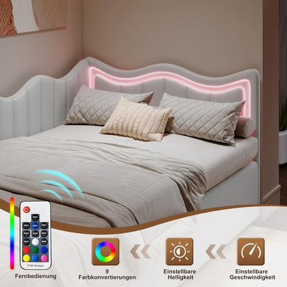 Ausziehbares Schlafsofa 90/180x200cm – Multifunktionsbett Weiß